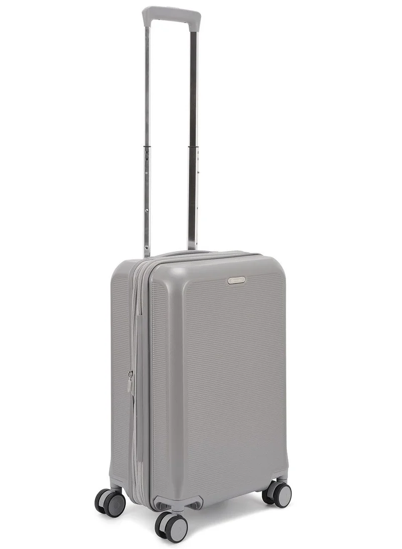 Echolac  Sense 56+67+78 Cm Hardcase Expandable 4-Double Wheeled 3 Piece Luggage Trolley Set - Silver  | Best Price UAE